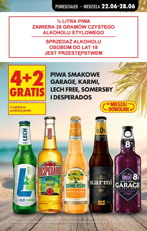 Biedronka - gazetka promocyjna Najlepsze oferty na PIWO! od wtorku 23.06 do niedzieli 28.06 - strona 4