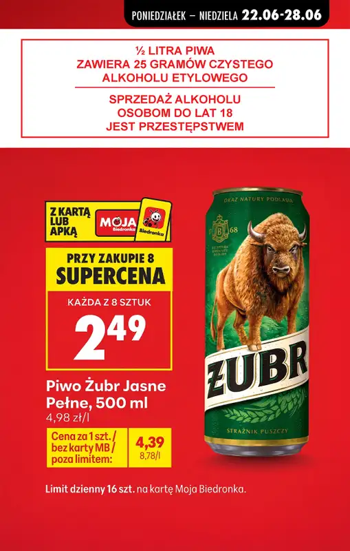 Biedronka - gazetka promocyjna Najlepsze oferty na PIWO!   - strona 2
