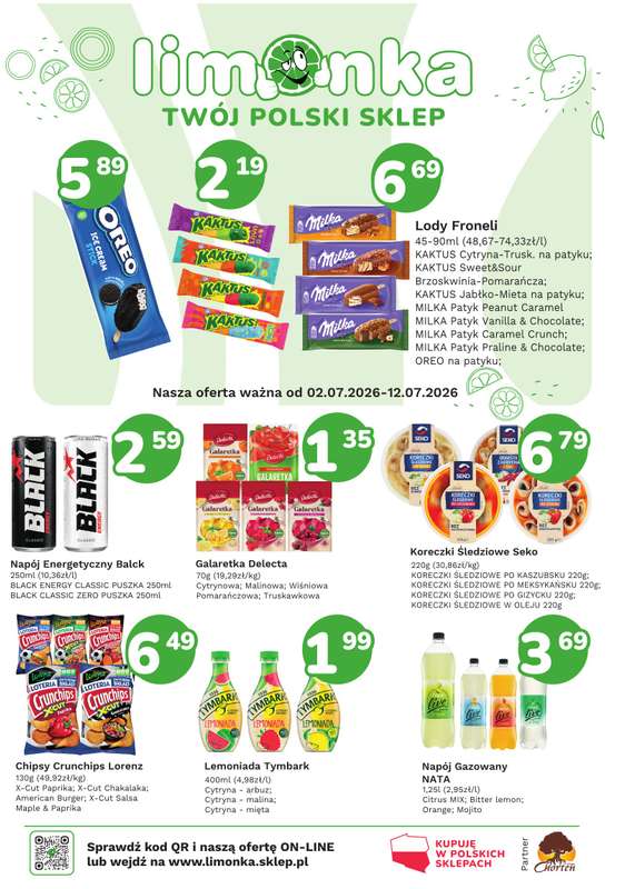 Limonka - gazetka promocyjna Gazetka od czwartku 02.07 do niedzieli 12.07