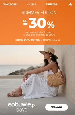 eobuwie.pl - gazetka promocyjna Do -30% przy zakupie min. 2 rzeczy od wtorku 23.06 do poniedziałku 29.06