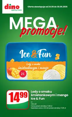 Dino - gazetka promocyjna MEGA promocje! od środy 24.06 do wtorku 30.06