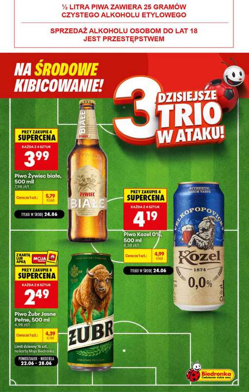 Biedronka - gazetka promocyjna Środowe kibicowanie od środy 24.06 do środy 24.06 - strona 2