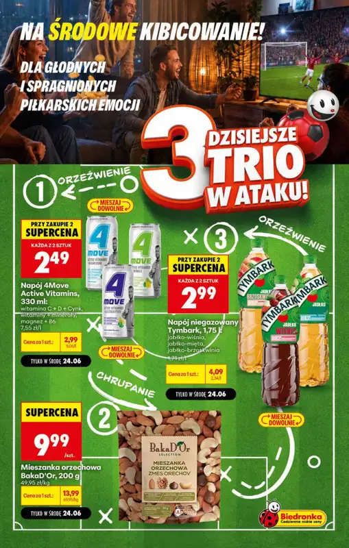 Biedronka - gazetka promocyjna Środowe kibicowanie  