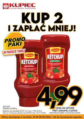 Kupiec - gazetka promocyjna Promopaki od środy 24.06 do wtorku 30.06