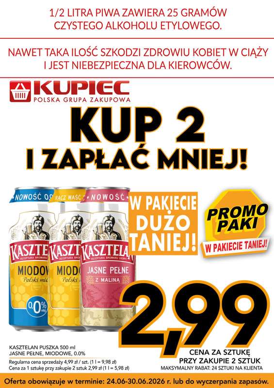 Kupiec - gazetka promocyjna Promopaki od środy 24.06 do wtorku 30.06 - strona 10