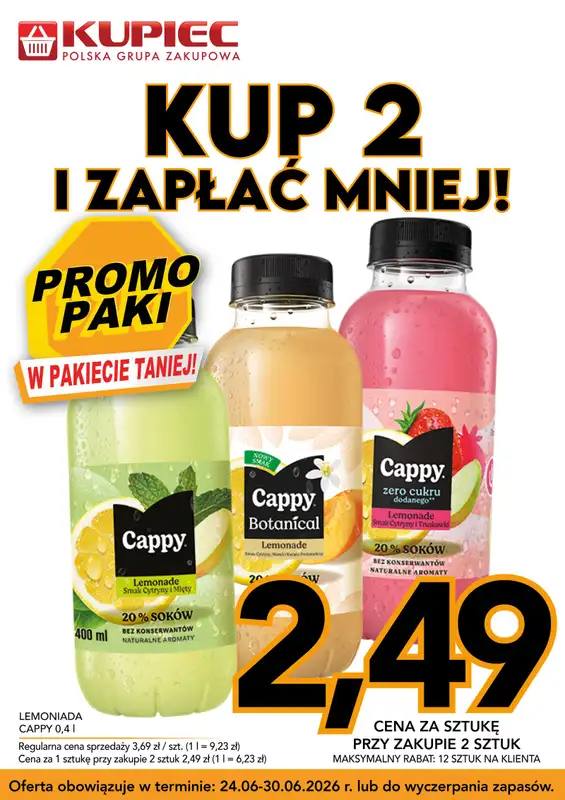 Kupiec - gazetka promocyjna Promopaki od środy 24.06 do wtorku 30.06 - strona 16