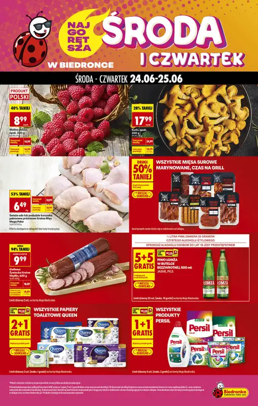Biedronka - gazetka promocyjna Środa i czwartek w Biedronce  