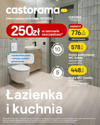 Castorama - gazetka promocyjna Łazienka i kuchnia od środy 24.06 do wtorku 07.07