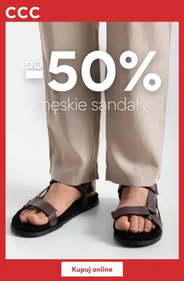 CCC - gazetka promocyjna Do -50% na SANDAŁY męskie od czwartku 25.06 