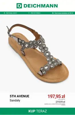 Deichmann - gazetka promocyjna Do -50% na sandały damskie od piątku 26.06  - strona 11