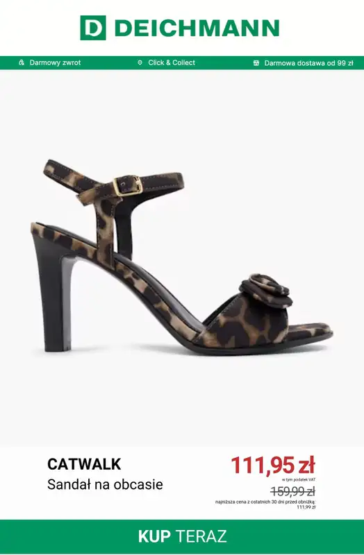 Deichmann - gazetka promocyjna Do -50% na sandały damskie od piątku 26.06  - strona 3
