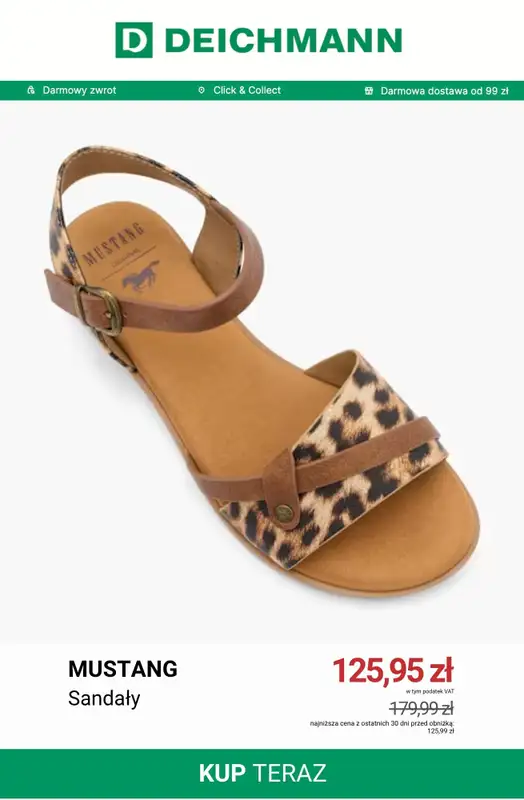 Deichmann - gazetka promocyjna Do -50% na sandały damskie od piątku 26.06  - strona 4