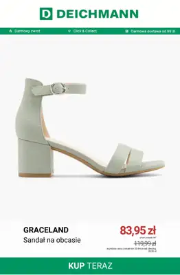 Deichmann - gazetka promocyjna Do -50% na sandały damskie od piątku 26.06  - strona 8