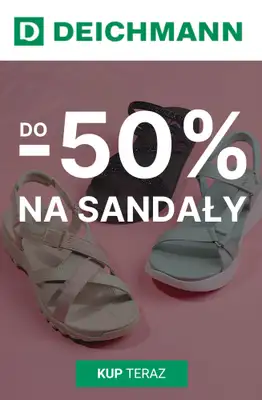 Deichmann - gazetka promocyjna Do -50% na sandały damskie od piątku 26.06 