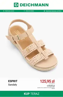 Deichmann - gazetka promocyjna Do -50% na sandały damskie od piątku 26.06  - strona 10