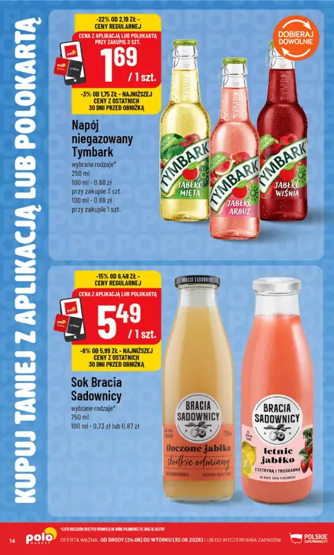POLOmarket - gazetka promocyjna Kupuj taniej z POLOappką od środy 24.06 do wtorku 30.06 - strona 14
