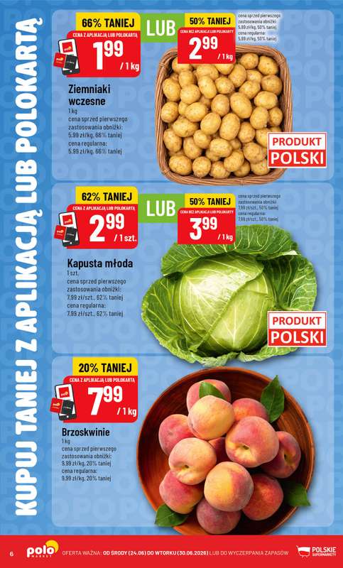 POLOmarket - gazetka promocyjna Kupuj taniej z POLOappką od środy 24.06 do wtorku 30.06 - strona 6