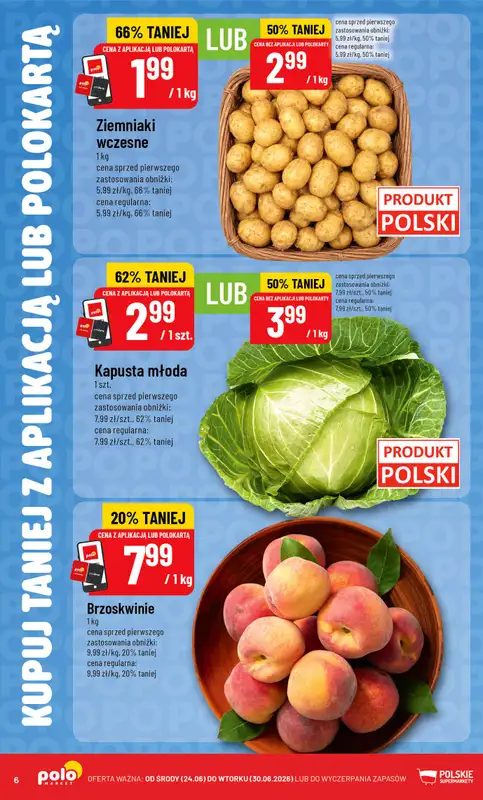 POLOmarket - gazetka promocyjna Kupuj taniej z POLOappką od środy 24.06 do wtorku 30.06 - strona 6