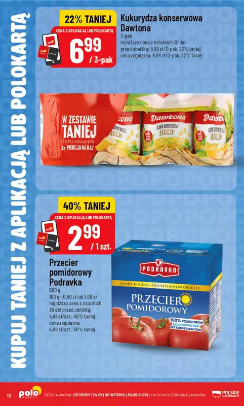 POLOmarket - gazetka promocyjna Kupuj taniej z POLOappką od środy 24.06 do wtorku 30.06 - strona 12