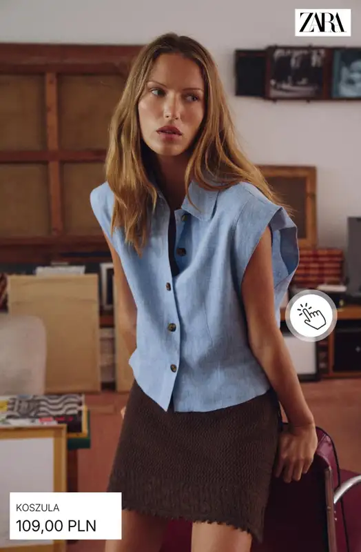 Zara - gazetka promocyjna Koszule lniane od piątku 26.06  - strona 8