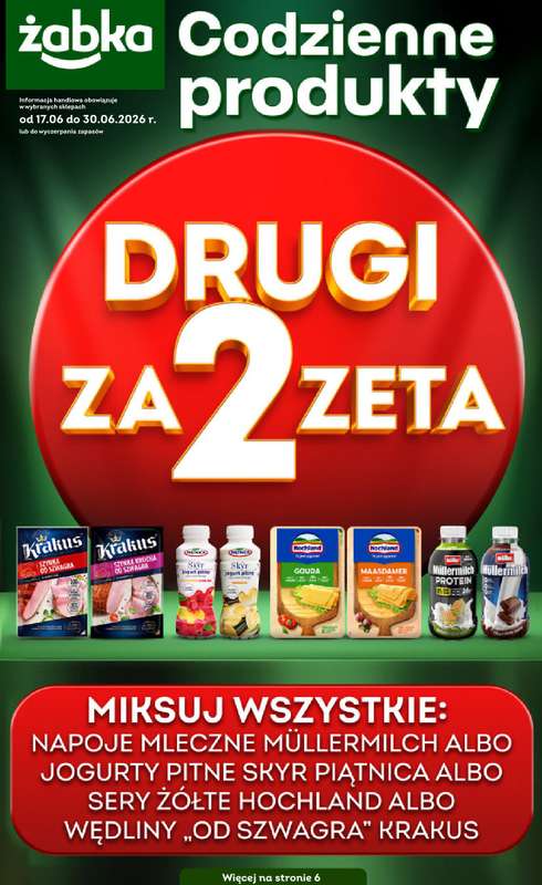 Żabka - gazetka promocyjna Gazetka Spożywcza od środy 17.06 do wtorku 30.06