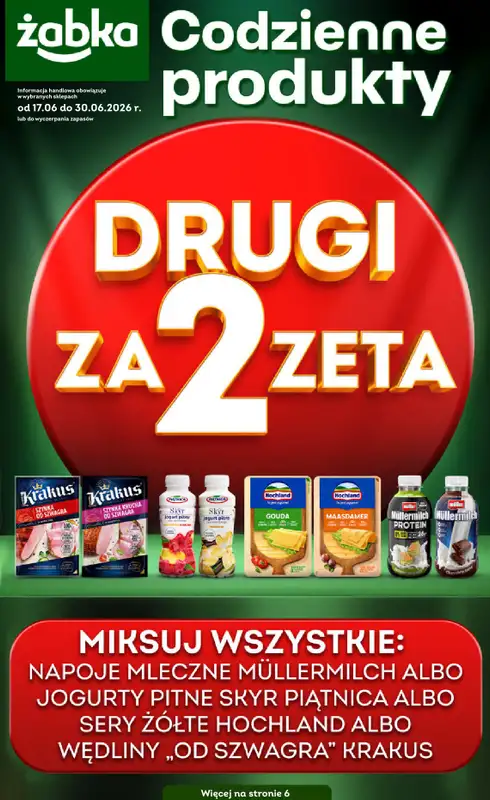 Żabka - gazetka promocyjna Gazetka Spożywcza od środy 17.06 do wtorku 30.06