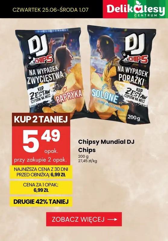 Delikatesy Centrum - gazetka promocyjna Chrupki, chipsy, paluszki i nachos w super cenach od czwartku 25.06 do środy 01.07 - strona 3