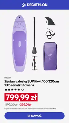 Decathlon - gazetka promocyjna Sporty wodne - Najlepsze okazje! od piątku 26.06 do niedzieli 12.07