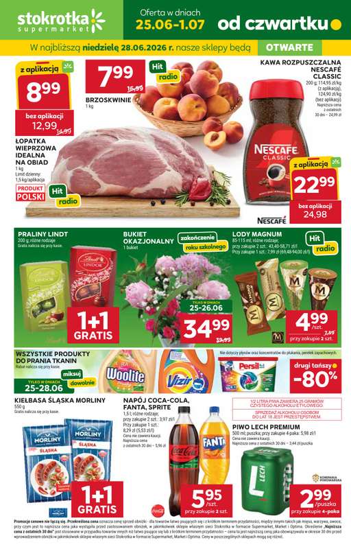 Stokrotka - gazetka promocyjna Gazetka Supermarket od czwartku 25.06 do środy 01.07