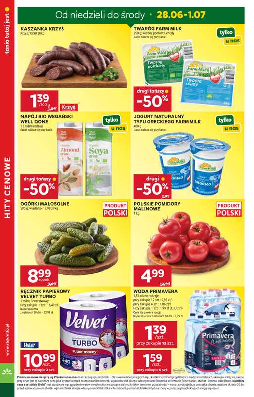 Stokrotka - gazetka promocyjna Gazetka Supermarket od czwartku 25.06 do środy 01.07 - strona 8