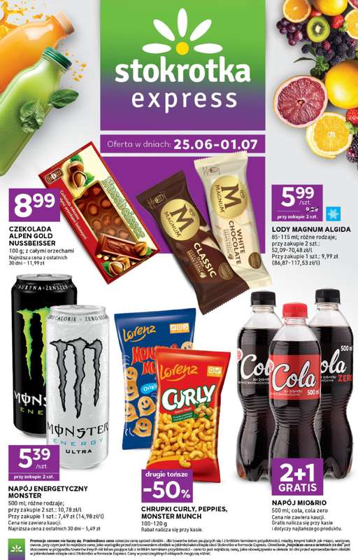 Stokrotka - gazetka promocyjna Gazetka Express od czwartku 25.06 do środy 01.07