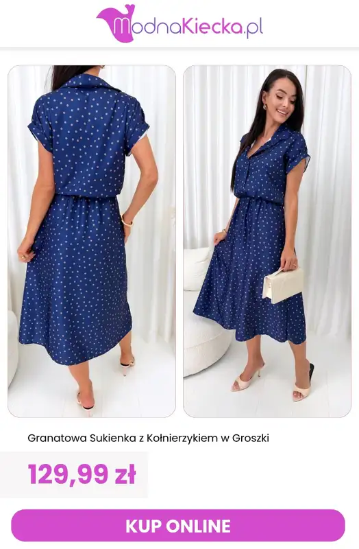 Modna Kiecka - gazetka promocyjna Sukienki w grochy od środy 24.06  - strona 13