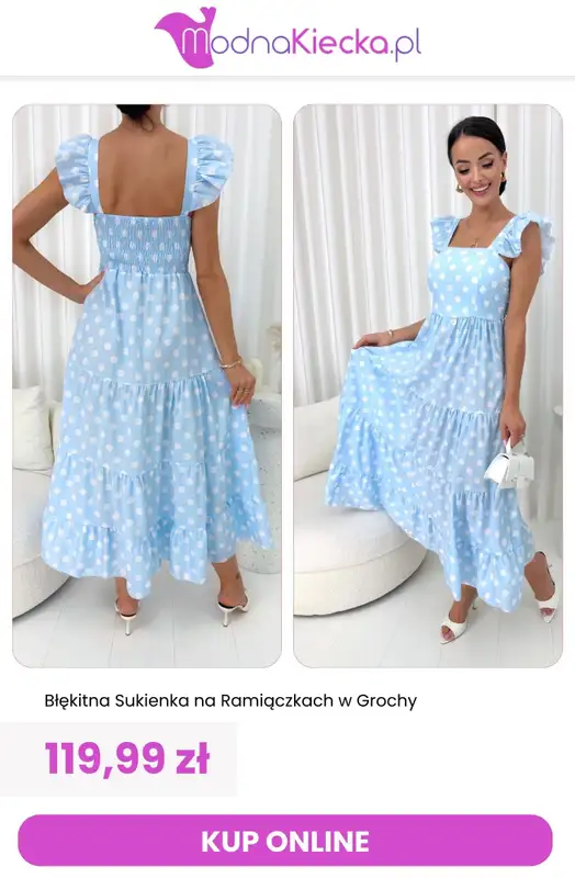 Modna Kiecka - gazetka promocyjna Sukienki w grochy od środy 24.06  - strona 5