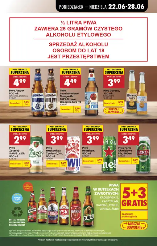 Biedronka - gazetka promocyjna Od poniedziałku, Z ladą tradycyjną od poniedziałku 22.06 do niedzieli 28.06 - strona 85