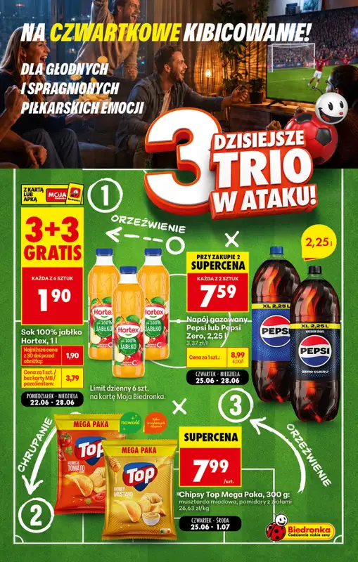 Biedronka - gazetka promocyjna Czwartkowe kibicowanie  