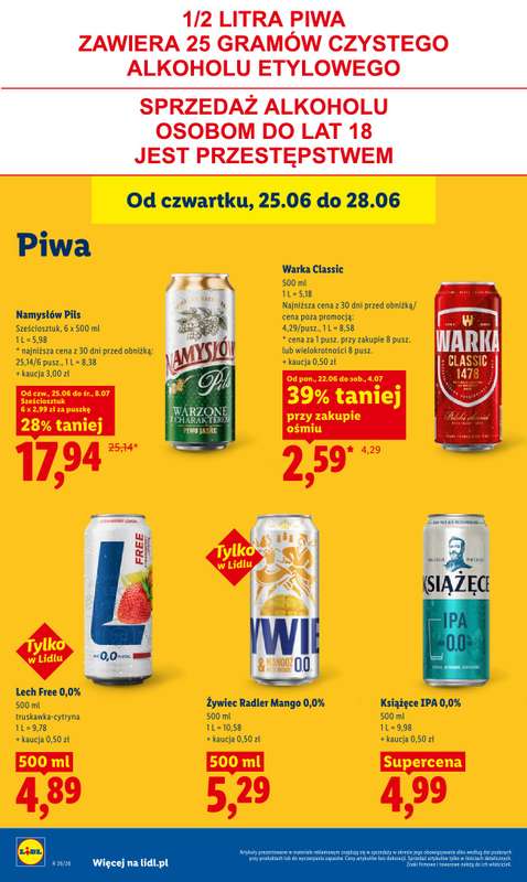 Lidl - gazetka promocyjna Oferta od czwartku od czwartku 25.06 do niedzieli 28.06 - strona 72