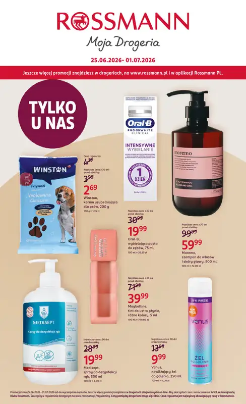 Rossmann - gazetka promocyjna Gazetka od czwartku 25.06 do środy 01.07