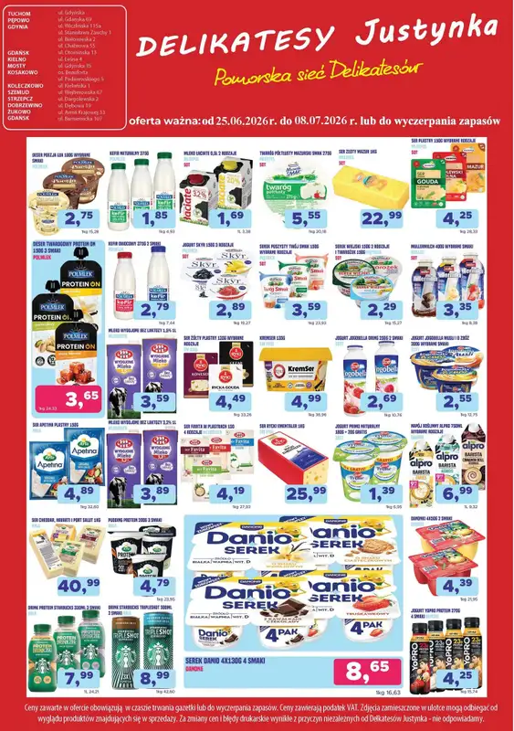 Delikatesy Justynka - gazetka promocyjna Gazetka od czwartku 25.06 do środy 08.07 - strona 3