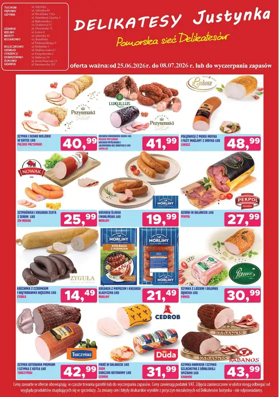 Delikatesy Justynka - gazetka promocyjna Gazetka od czwartku 25.06 do środy 08.07 - strona 6
