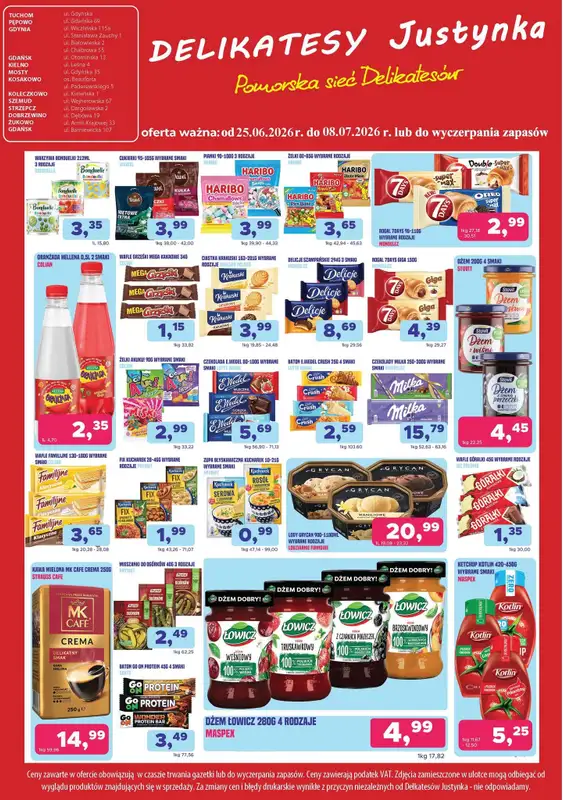 Delikatesy Justynka - gazetka promocyjna Gazetka od czwartku 25.06 do środy 08.07 - strona 7