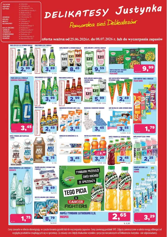 Delikatesy Justynka - gazetka promocyjna Gazetka od czwartku 25.06 do środy 08.07 - strona 2