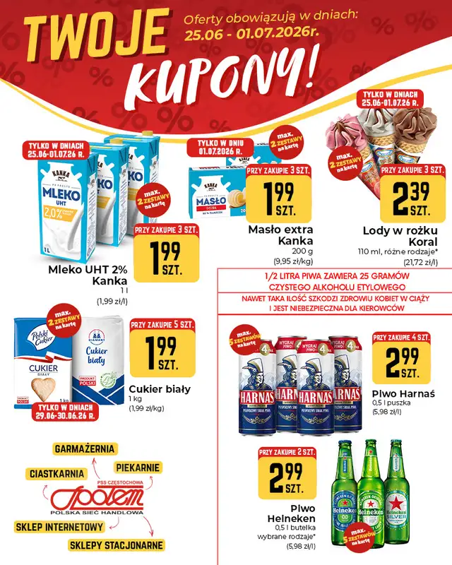 Społem Częstochowa - gazetka promocyjna Plakaty promocyjne od czwartku 25.06 do środy 01.07 - strona 3