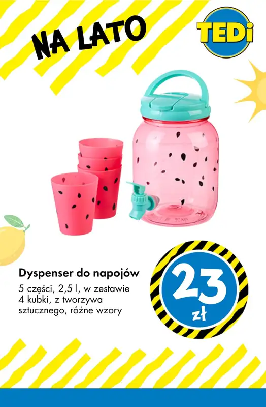Tedi - gazetka promocyjna Najlepsze artykuły na lato od czwartku 25.06  - strona 5