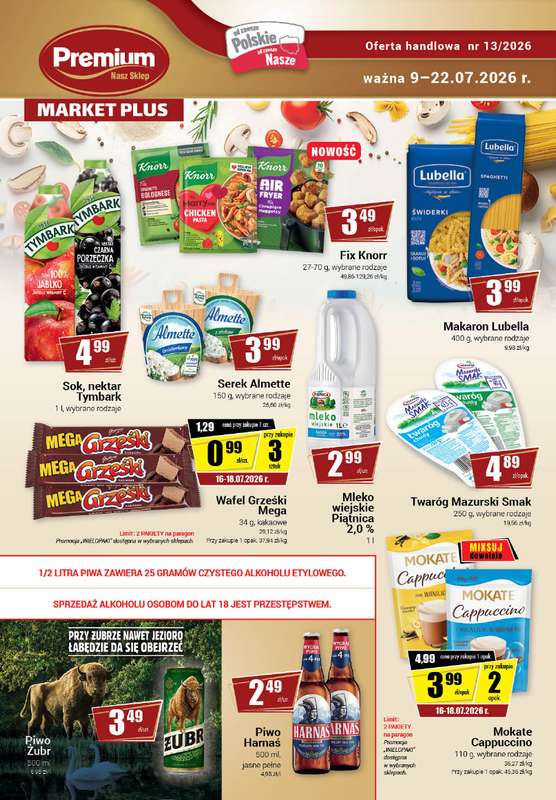 Premium Nasz Sklep - gazetka promocyjna Gazetka Premium Market Plus od czwartku 09.07 do środy 22.07