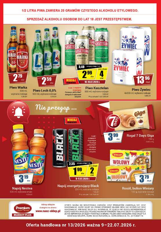 Premium Nasz Sklep - gazetka promocyjna Gazetka Premium Market Plus od czwartku 09.07 do środy 22.07 - strona 8