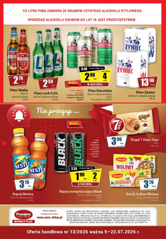 Premium Nasz Sklep - gazetka promocyjna Gazetka Premium Market Plus od czwartku 09.07 do środy 22.07 - strona 8