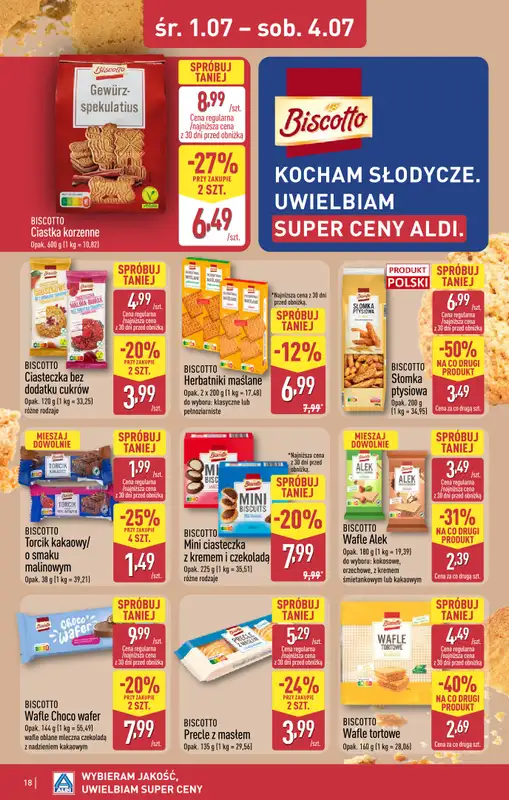 Aldi - gazetka promocyjna Warszawa, ul. Gen. K. S. Rudnickiego 5, WIELKIE OTWARCIE już w ŚRODĘ! od środy 01.07 do soboty 04.07 - strona 18