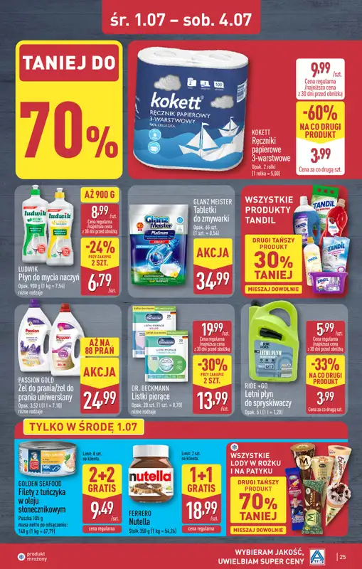 Aldi - gazetka promocyjna Warszawa, ul. Gen. K. S. Rudnickiego 5, WIELKIE OTWARCIE już w ŚRODĘ! od środy 01.07 do soboty 04.07 - strona 25