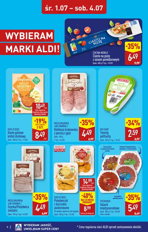 Aldi - gazetka promocyjna Warszawa, ul. Gen. K. S. Rudnickiego 5, WIELKIE OTWARCIE już w ŚRODĘ! od środy 01.07 do soboty 04.07 - strona 8
