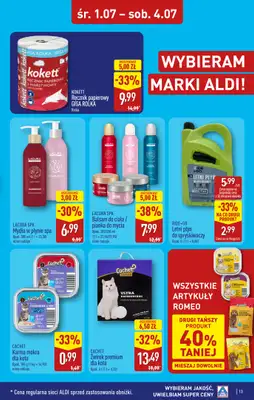 Aldi - gazetka promocyjna Warszawa, ul. Gen. K. S. Rudnickiego 5, WIELKIE OTWARCIE już w ŚRODĘ! od środy 01.07 do soboty 04.07 - strona 13